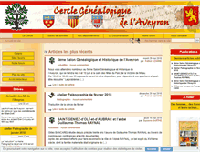 Tablet Screenshot of genealogie-aveyron.fr
